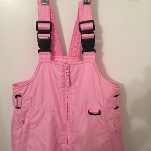 Girls snow/ski  overalls/ Platinum size 4 pink